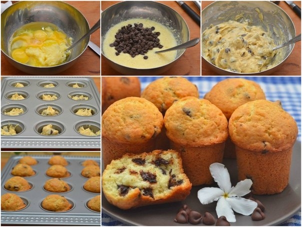 МАФФИНЫ (кексики) С ШОКОЛАДОМ