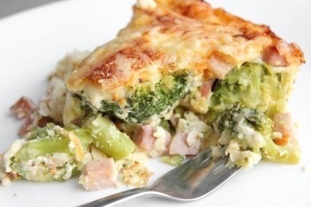 Запеканка из брокколи с ветчиной Запеканка из брокколи с ветчиной