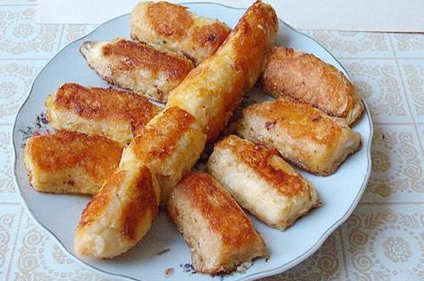 Жареные в кляре бананы