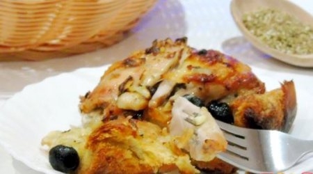 Курица на хлебе