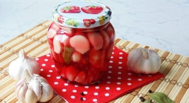 Чеснок маринованный на зиму.