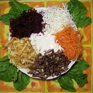 Салат с картофелем фри “Ералаш”