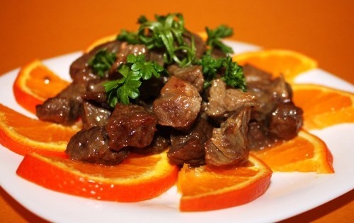 Свинина в апельсиновом соке