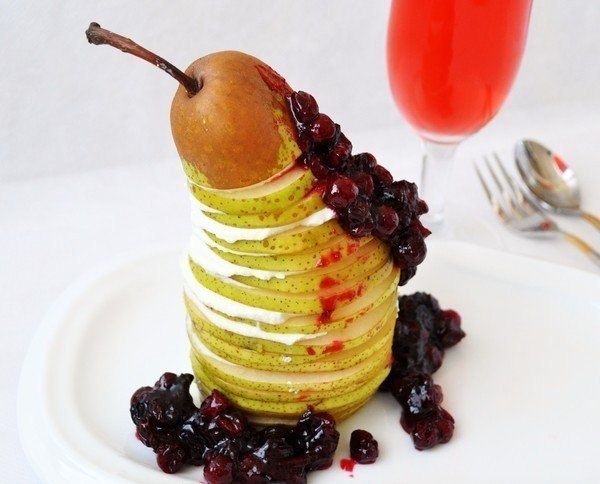 Груша "Фитнес" с жареной клюквой