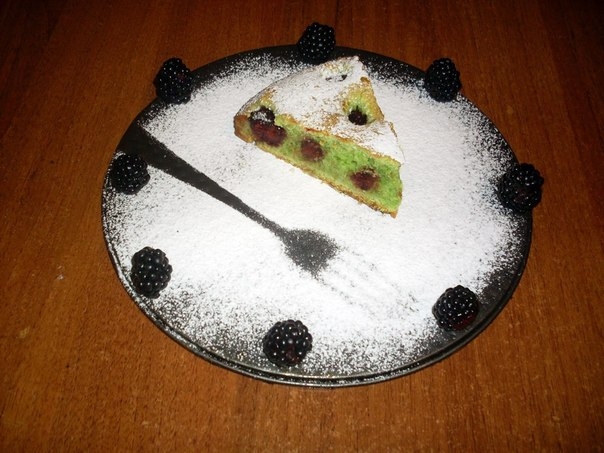 Кокосовый пирог с ежевикой!