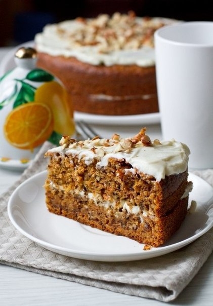 МОРКОВНЫЙ ПИРОГ С КРЕМОМ ИЗ СЛИВОЧНОГО СЫРА