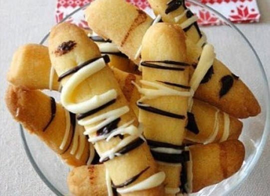 Ванильные палочки с шоколадной глазурью