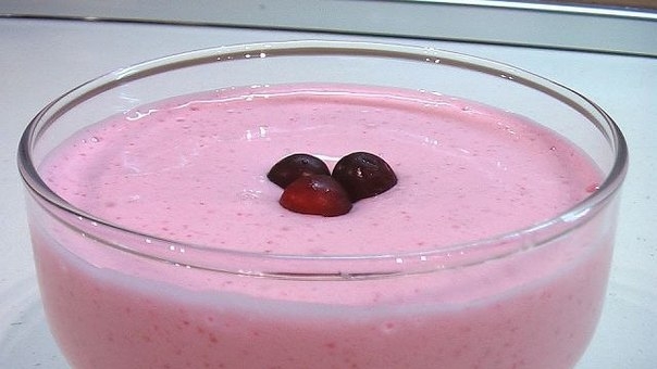 МУСС КЛЮКВЕННЫЙ С МАННОЙ КРУПОЙ