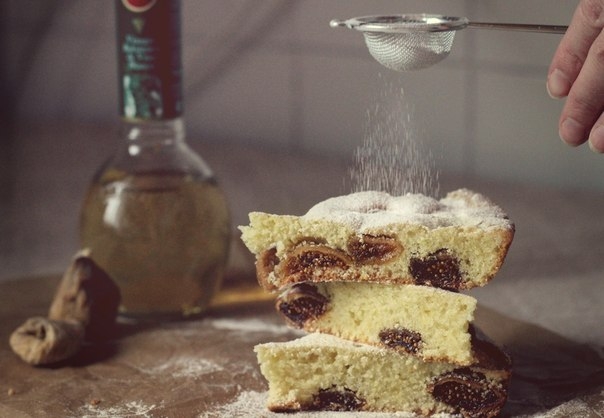 Лимонный пирог с инжиром