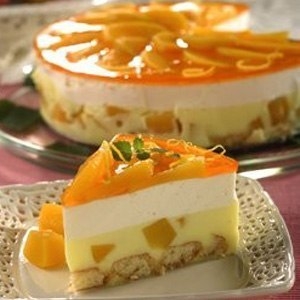 Персиковый чизкейк с цитрусовым желе