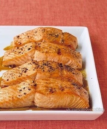 Рыба в медово-соевом соусе.