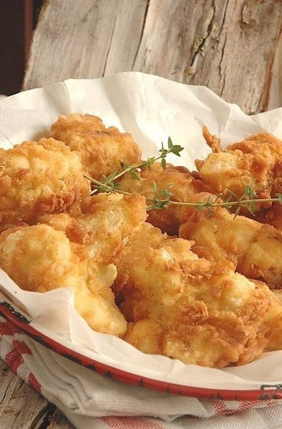 ) Цветная капуста во фритюре