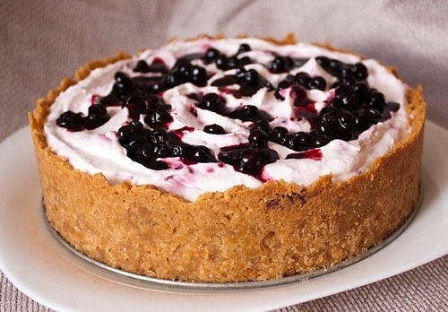 Черничный пирог со сметаной