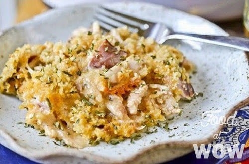 НИЗКОУГЛЕВОДНАЯ ЗАПЕКАНКА С КУРИЦЕЙ И ВЕТЧИНОЙ!