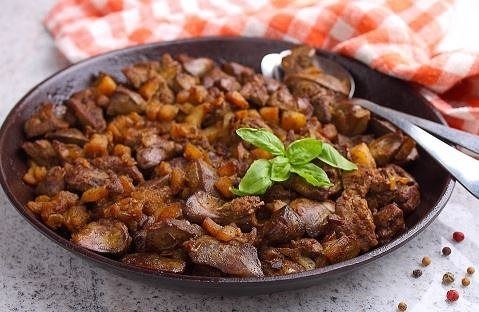 Карри с куриной печенью и яблоком Карри с куриной печенью и яблоком