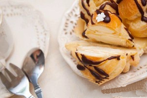 Цитрусовый тарт с профитролями