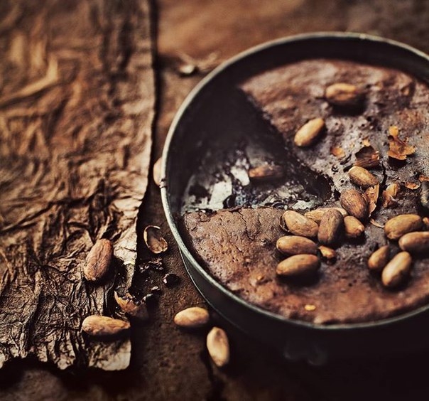 Шоколадный фондан с пралине