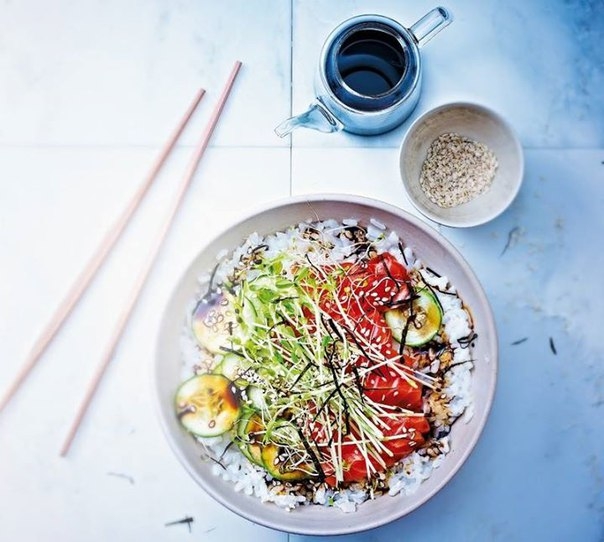 Шираши из лосося с водорослями нори Шираши из лосося с водорослями нори