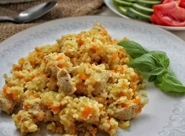 Необыкновенно вкусный булгур с мясом и овощами Необыкновенно вкусный булгур с мясом и овощами