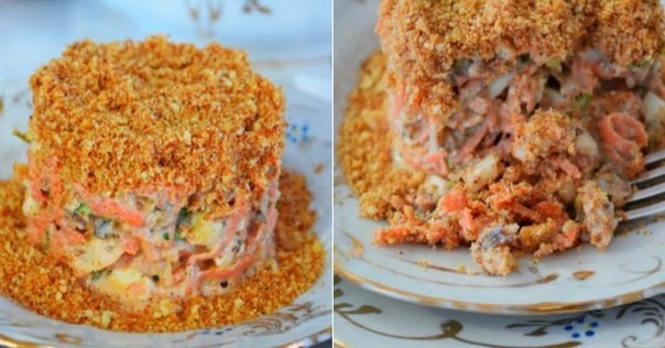 Этот необычный салат наверняка полюбится всем членам вашей семьи! Сочетание простых продуктов настол