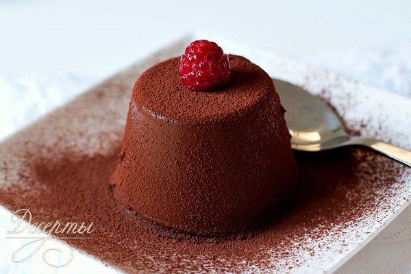 Шоколадная Панна котта с медом