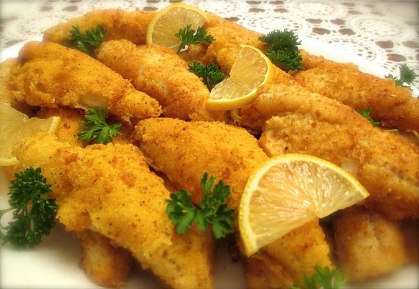Жареные филешки окуньков