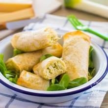 Блинчики с луком-порей и сыром