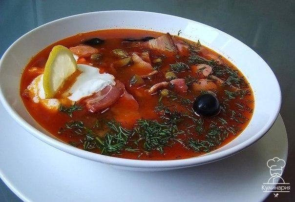 Солянка мясная в мультиварке