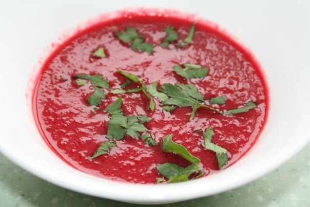 Суп-пюре из яблок и свеклы