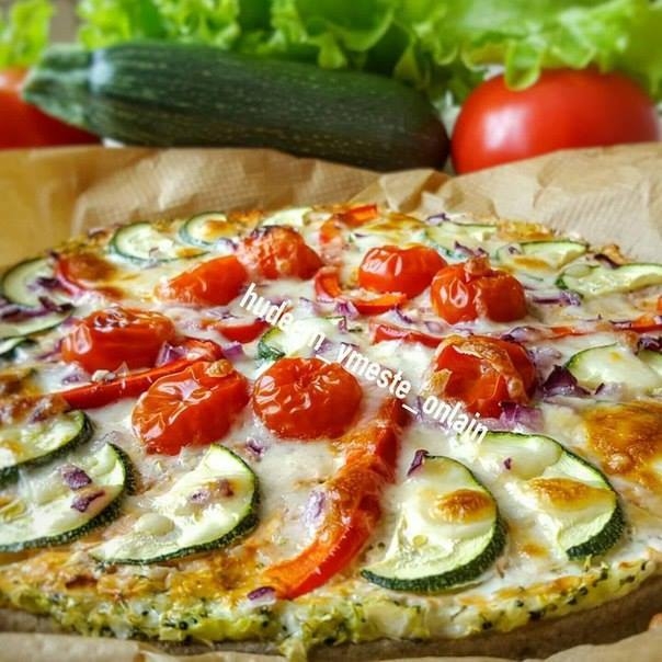 Рецепт овощной, преовощной, очень вкусной пиццы!