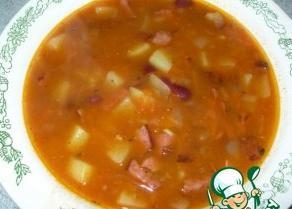 Острый фасолевый супчик.