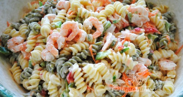 Салат с креветками и макаронами Салат с креветками и макаронами