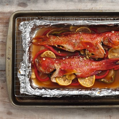 Рыба с лимоном и имбирем