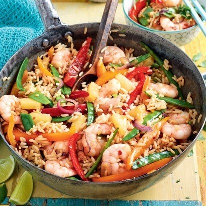 Рис с креветками и ананасом Рис с креветками и ананасом