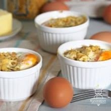 Порционный омлет с макаронами Порционный омлет с макаронами