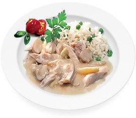 Фрикасе из индейки с шампиньонами Фрикасе из индейки с шампиньонами