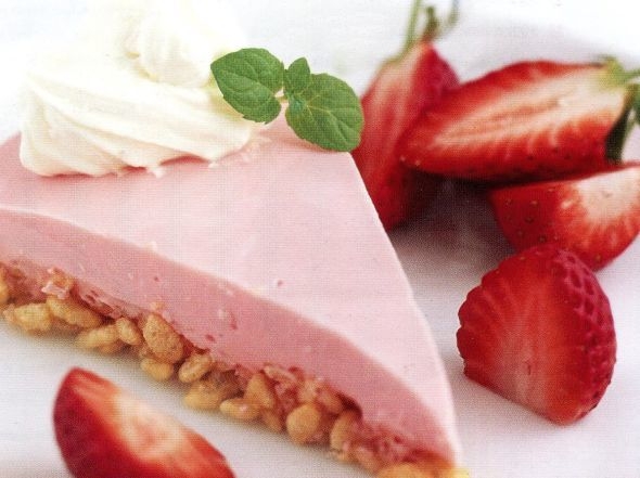 Хрустящий клубничный чизкейк Хрустящий клубничный чизкейк