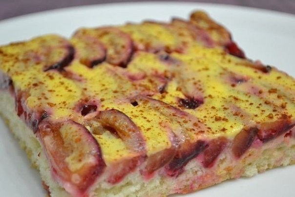 СЛИВОВЫЙ ПИРОГ С ЗАЛИВКОЙ СЛИВОВЫЙ ПИРОГ С ЗАЛИВКОЙ