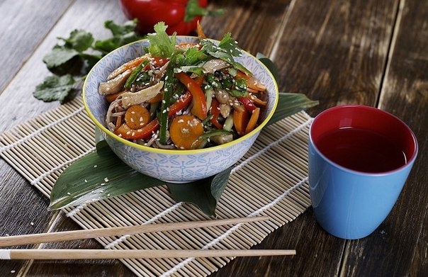 Соба с курицей Соба с курицей