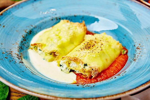 Лазанья-роллы с рикоттой Лазанья-роллы с рикоттой