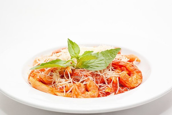 Карбонара с креветками Карбонара с креветками