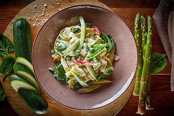 тальятелле с зелеными овощами тальятелле с зелеными овощами