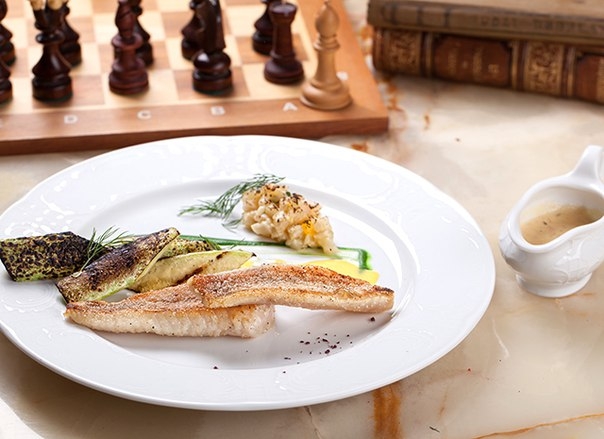 Окунь с кабачками гриль Окунь с кабачками гриль