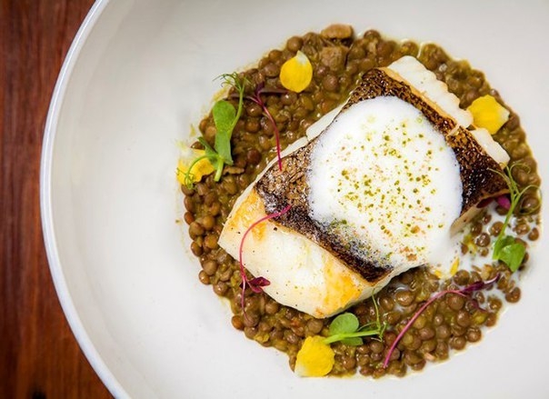 Палтус с чечевицей Палтус с чечевицей