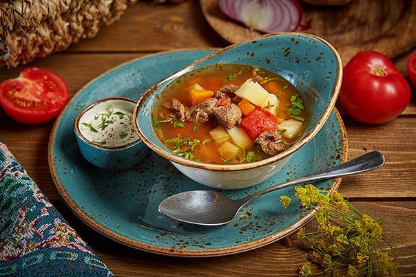 Густой суп из оленины Густой суп из оленины