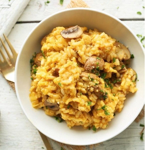 Ризотто с грибами и луком-пореем Ризотто с грибами и луком-пореем
