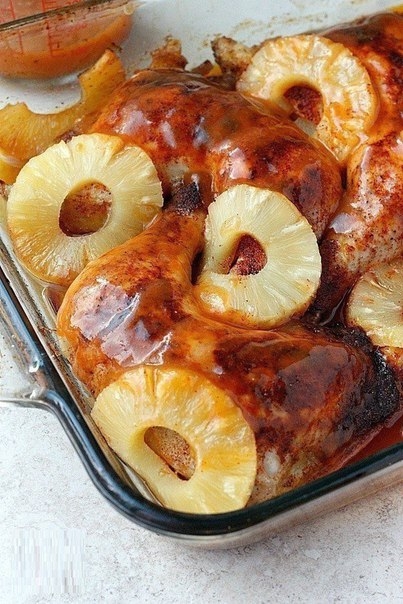 Куриные окорочка в ананасовой глазури! Куриные окорочка в ананасовой глазури!