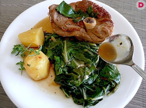 РЕЦЕПТ «ТУШЕНАЯ ЛОПАТКА ЯГНЕНКА С МАНГОЛЬДОМ» РЕЦЕПТ «ТУШЕНАЯ ЛОПАТКА ЯГНЕНКА С МАНГОЛЬДОМ»