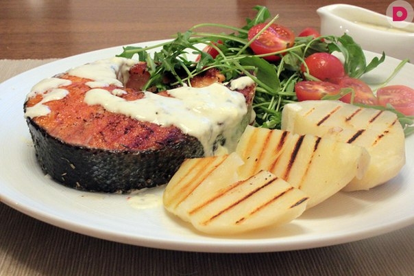 РЕЦЕПТ ЛОСОСЯ ПОД СОУСОМ ИЗ ГОЛУБОГО СЫРА РЕЦЕПТ ЛОСОСЯ ПОД СОУСОМ ИЗ ГОЛУБОГО СЫРА