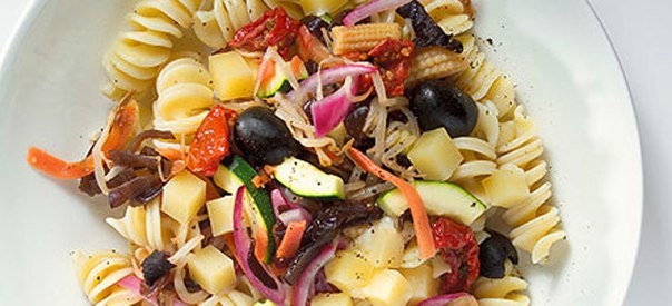 Паста Fusilli с овощами